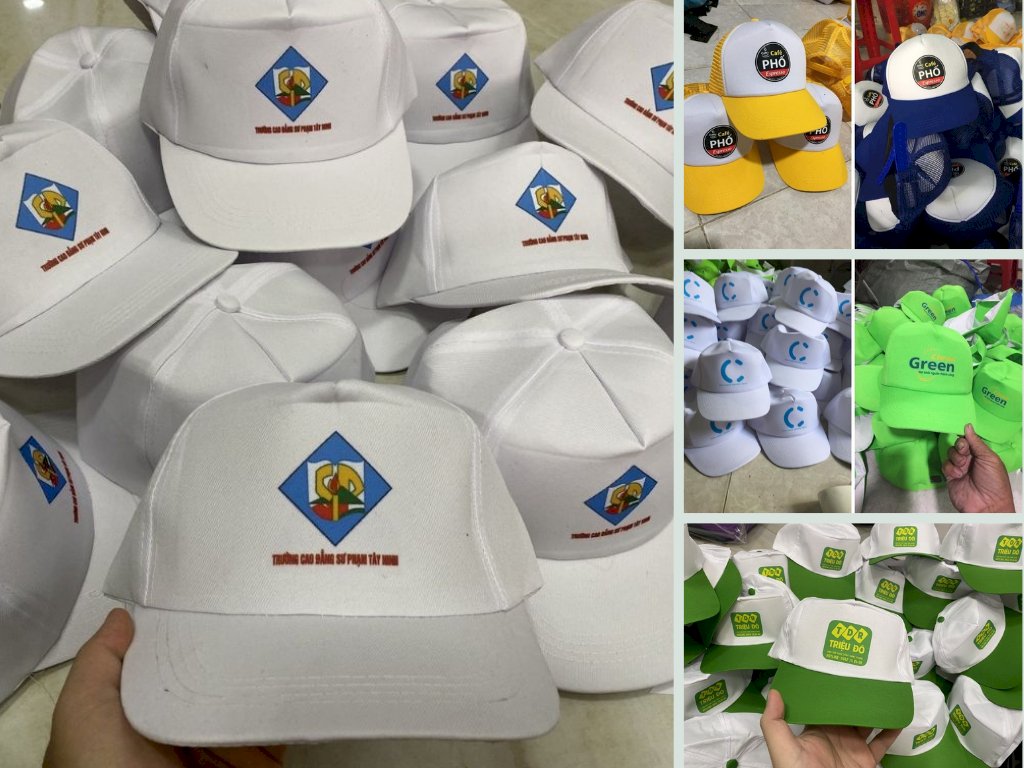 Xưởng sản xuất nón kết học sinh, mũ lưới trai du lịch - Nón đồng phục công sở