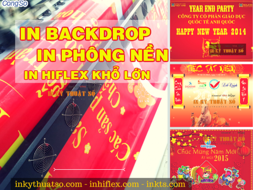 Backdrop chúc mừng năm mới 2015 HCM