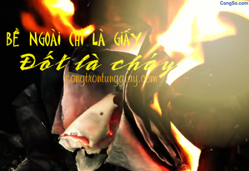 Bề ngoài chỉ là giấy, đốt là cháy