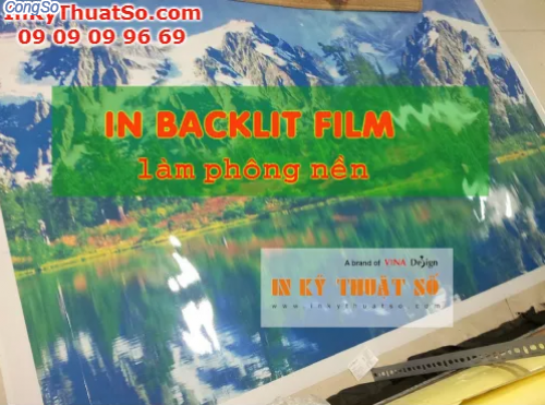 In backlit film giá rẻ, làm phông nền sảnh lễ tân tại quận Bình Thạnh