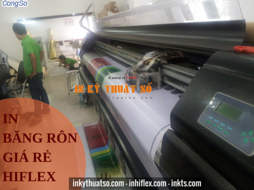 In băng rôn giá rẻ từ bạt hiflex khổ lớn