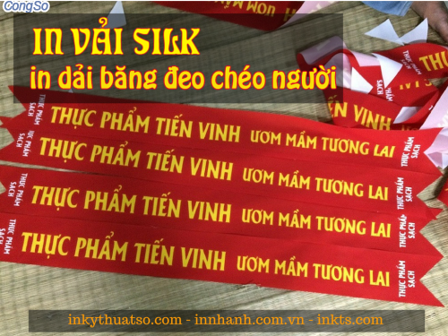 In dải băng đeo chéo người từ in vải silk giá rẻ cho sự kiện