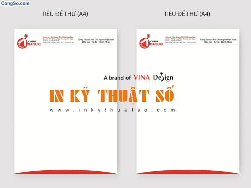 In giấy tiêu đề từ in offset