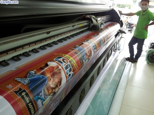 In hiflex khổ lớn quảng cáo truyện conan tập 82 sắp phát hành cho NXB Kim Đồng