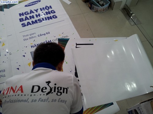 In kỹ thuật số trên chất liệu PP làm poster cho trương trình 'Ngày hội bán hàng Samsung'