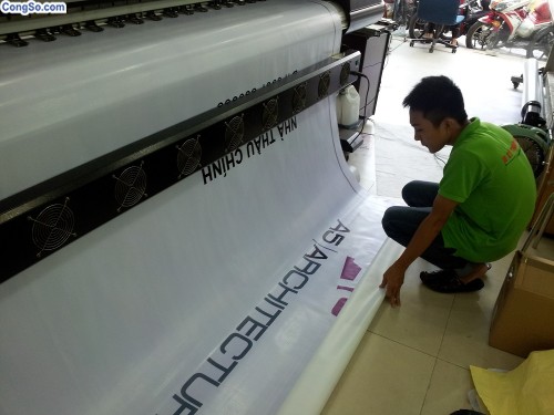 In nhanh lấy liền bạt hiflex khổ lớn cho A5 Architecture
