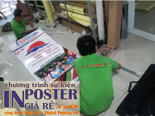 In poster cho trường trình hội thảo du học từ dịch vụ in PP giá rẻ