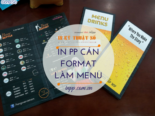 In PP cán format làm menu cho The Beer Club Hangover