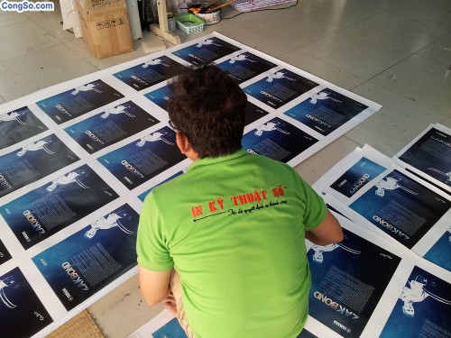 In PP cán màng bóng cho poster chương trình sự kiện của Yamaha