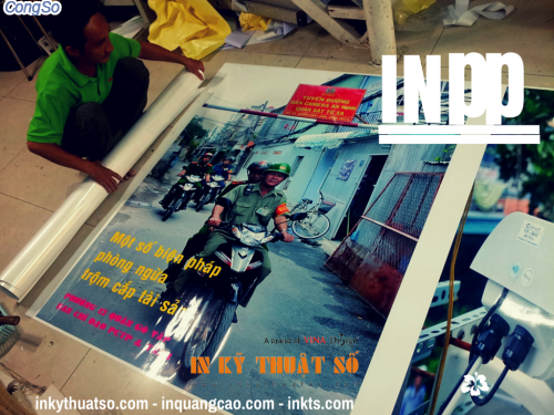 In PP cán màng bóng tuyên truyền cho giải pháp mô hình camera an ninh tại địa bàn khu dân cư