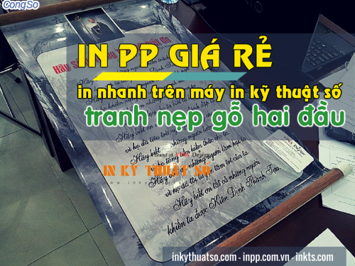 In PP giá rẻ HCM làm tranh ảnh Phật giáo nẹp gỗ hai đầu