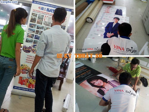 In pp standee trong nhà giá rẻ