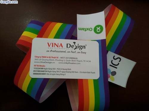 In silk làm dải dây đeo màu sắc cho chương trình sự kiện