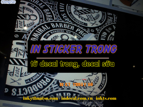 In sticker trong