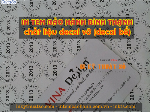 In tem bảo hành Bình Thạnh