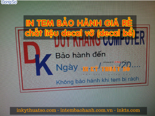 In tem bảo hành giá rẻ