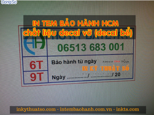 In tem bảo hành giá rẻ TPHCM