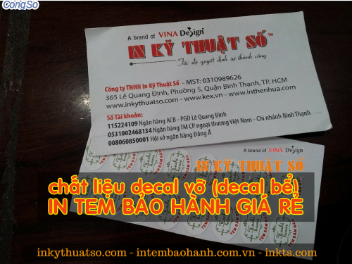 In tem bảo hành nhanh