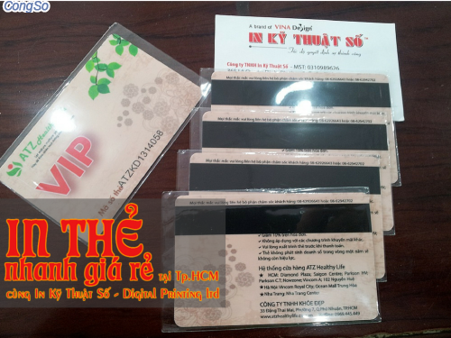 In thẻ nhựa VIP khách hàng gia công kéo từ mặt sau