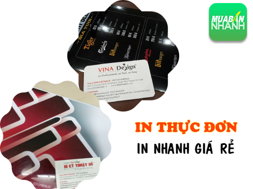 In thực đơn nhà hàng giá rẻ với chất liệu nhựa
