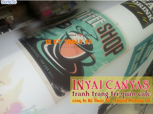In tranh trang trí quán café với dịch vụ in canvas giá rẻ HCM