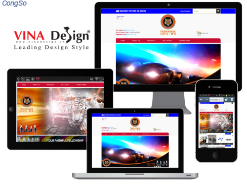 Thiết kế website cho Tiger Korea - tiger-korea.com