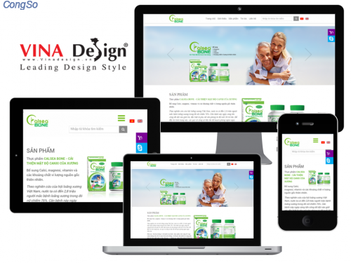 Thiết kế website Công ty Cổ phần Dược phẩm Glomed - calseabone.com