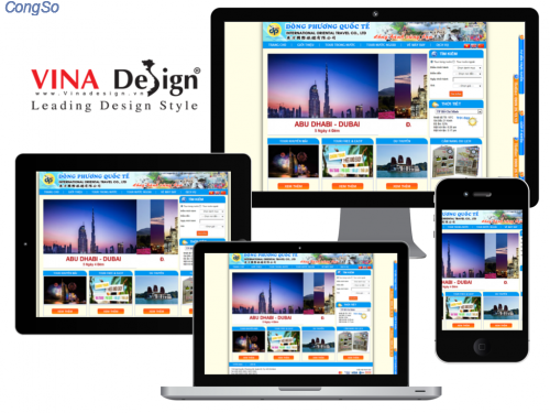 Thiết kế website Công ty TNHH Du lịch Đông Phương Quốc Tế - dongphuongquoctetravel.com