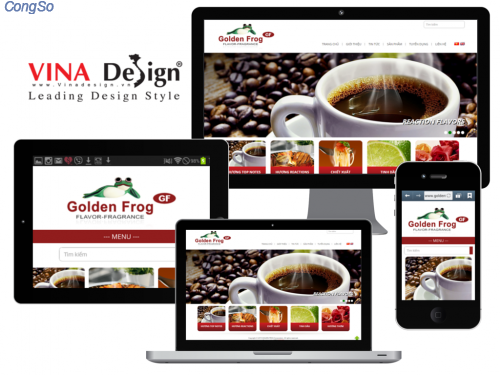 Thiết kế website Công ty TNHH SX TM Ếch Vàng - goldenfrog.com.vn