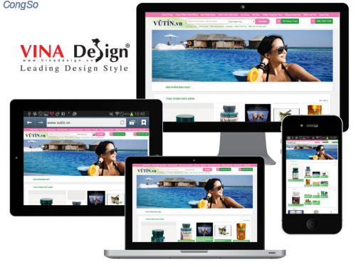 Thiết kế website Công ty TNHH Thương mại Vũ Tín - VuTin.vn