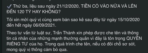 MC Trấn Thành giải đáp 3 điểm nghi vấn, khẳng định 120 tỷ là con số vu khống, nhắn gửi 'nữ khán giả' hãy nhanh chóng gửi 50 tỷ đồng vào quỹ chống dịch như đã hứa