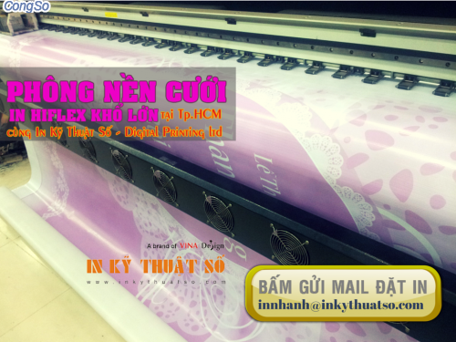 Gui email yeu cau dat in hiflex gia re lam phong nen cuoi tai Cong ty TNHH In Ky Thuat So - Digital Printing 