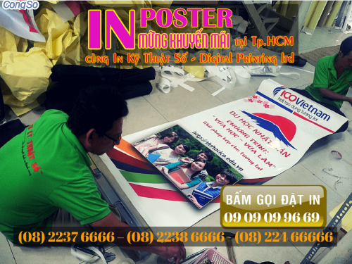 Bam goi dat in PP poster chuong trinh khuyen mai tai Cong ty TNHH In Ky Thuat So - Digital Printing 