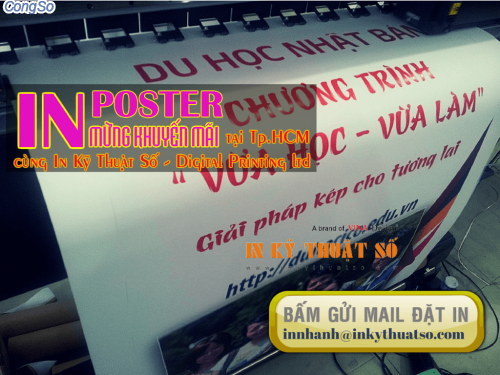 Gui email yeu cau dat in PP poster chuong trinh khuyen mai tai Cong ty TNHH In Ky Thuat So - Digital Printing 