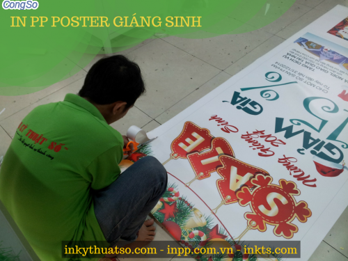 In PP poster mung Giang Sinh 2014 chao uu dai cuoi nam, in tren may in Mimaki cong nghe Nhat tu Cong ty In Ky Thuat So - Digital Printing 